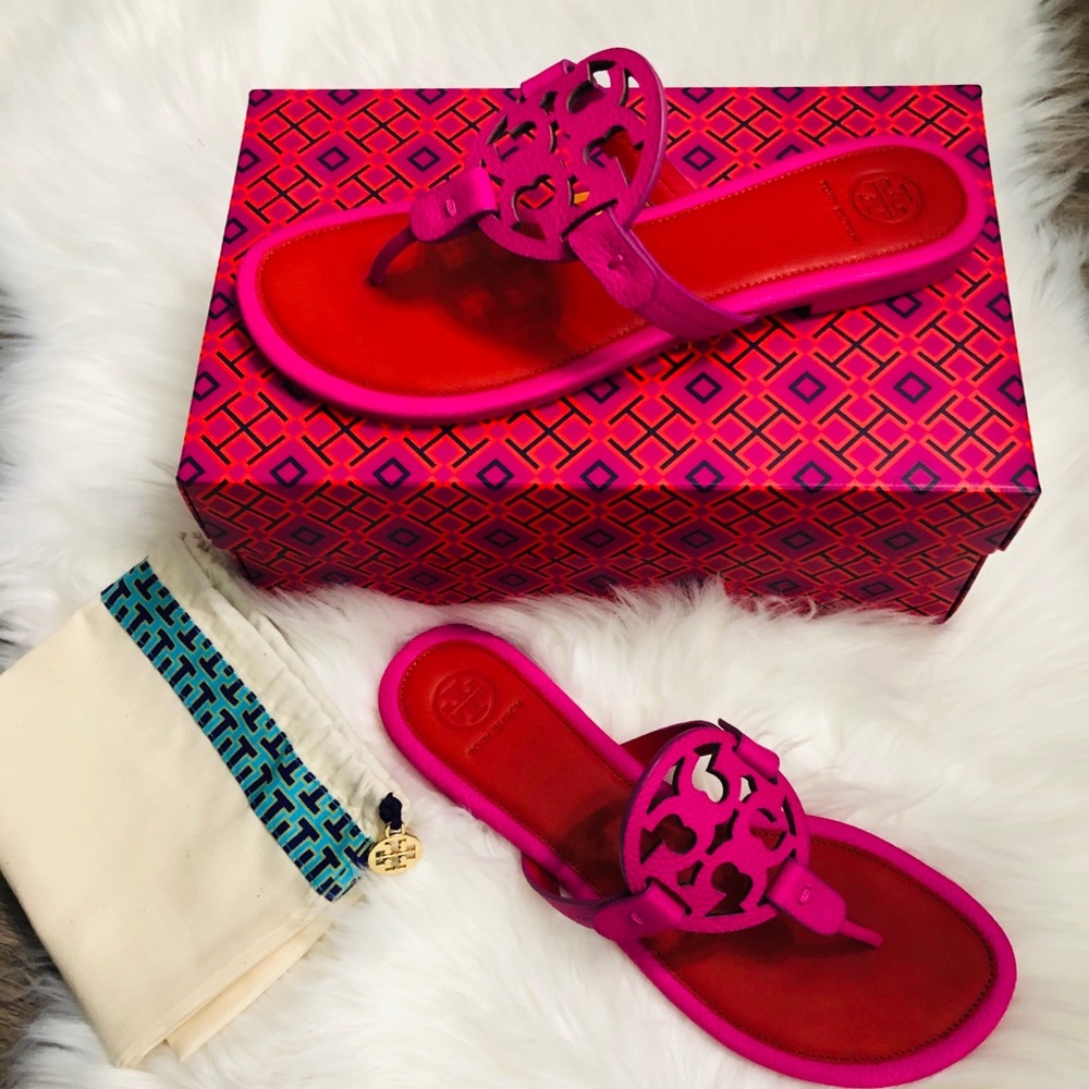 🚫 SOLD‼️ BNWT Tory Burch Pink/Red Miller Sandal